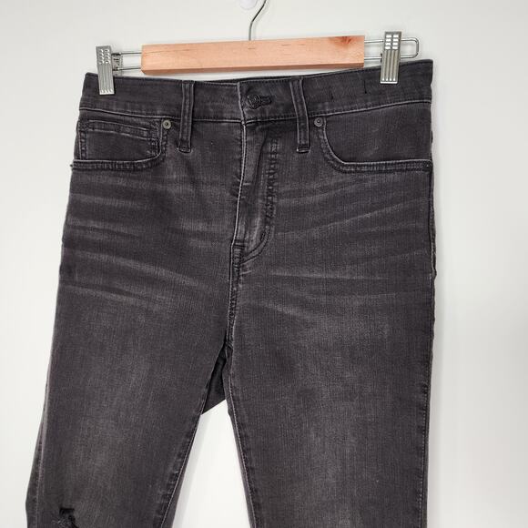 Madewell Curvy High-Rise Skinny Jeans Size 27 PETITE Black Sea Wash - Picture 3 of 11